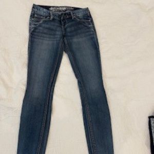 Women's Express Zelda Slim fit ultra low rise skinny jean, size O regular length
